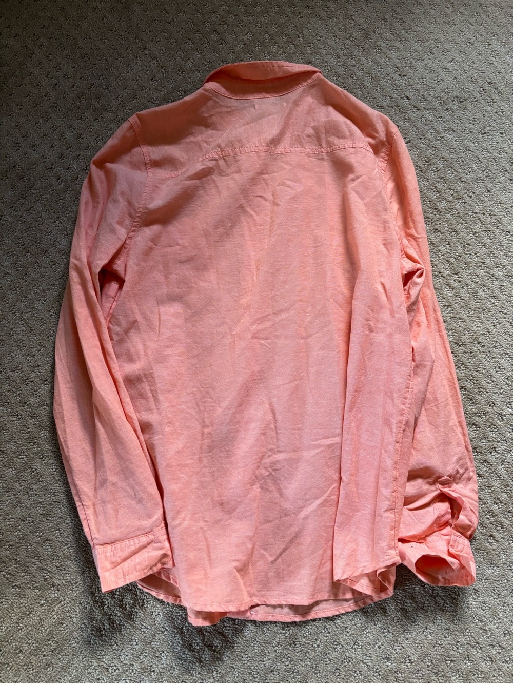 Old Navy Men’s Orange Button Down Shirt - Picture 5 of 5